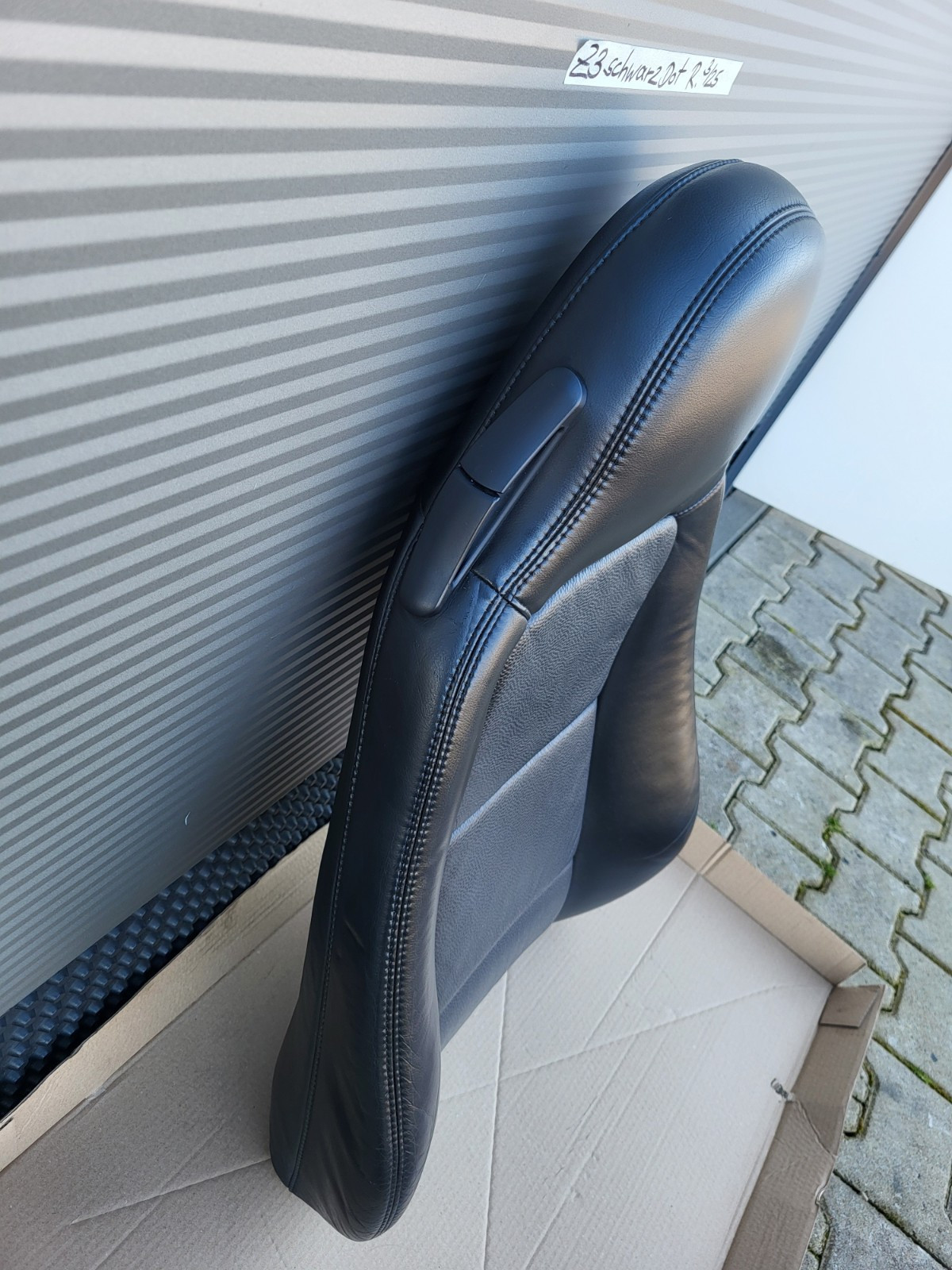 BMW Z3 Roadster Beifahrer Sitz Oberteil Lehne Leder schwarz Rückenlehne Point – Bild 4