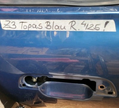 BMW Z3 Roadster Beifahrer Tür RECHTS Blau Topas Blau Kratzer Dellen ABHOLUNG – Bild 7