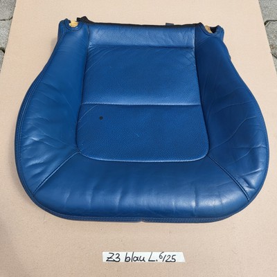 BMW Z3 Roadster Fahrer Sitz Kissen Unterteil Leder blau Bezug + Polster LINKS – Bild 3