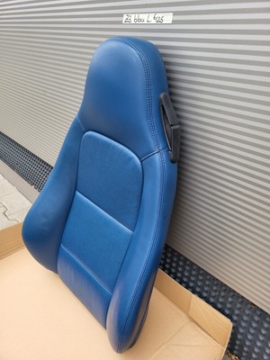 BMW Z3 Roadster Fahrer Sitz Oberteil Leder blau Rückenlehne Bezug  Polster LINKS – Bild 2