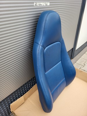 BMW Z3 Roadster Fahrer Sitz Oberteil Leder blau Rückenlehne Bezug  Polster LINKS – Bild 3
