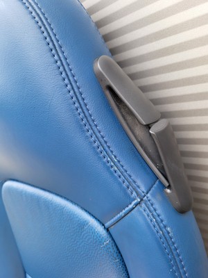 BMW Z3 Roadster Fahrer Sitz Oberteil Leder blau Rückenlehne Bezug  Polster LINKS – Bild 8