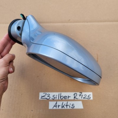 BMW Z3 Roadster Seiten Außen Spiegel Glas + Motor RECHTS Arktis Silber Metallic – Bild 6