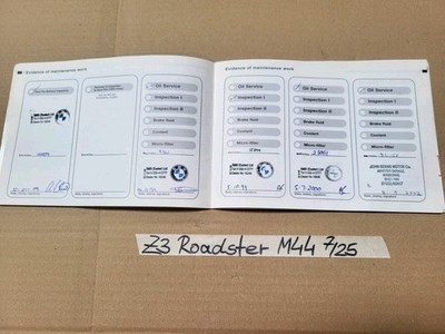 BMW Z3 Bordmappe Handbuch Betriebsanleitung + Service Heft Englisch M44 Motor – Bild 5