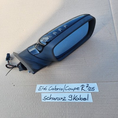 BMW E46 Cabrio Coupe Außen Spiegel RECHTS schwarz Memory Funktion anklappbar – Bild 5