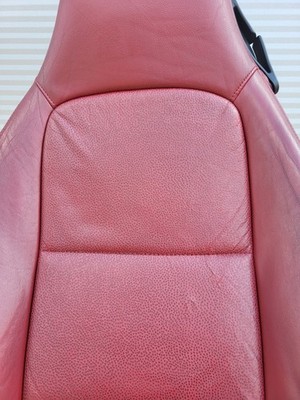 BMW Z3 Roadster Fahrer Sitz Oberteil Leder rot Rückenlehne Polster Sitzheizung – Bild 11