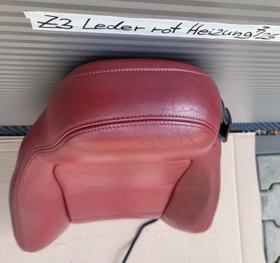 BMW Z3 Roadster Fahrer Sitz Oberteil Leder rot Rückenlehne Polster Sitzheizung – Bild 12