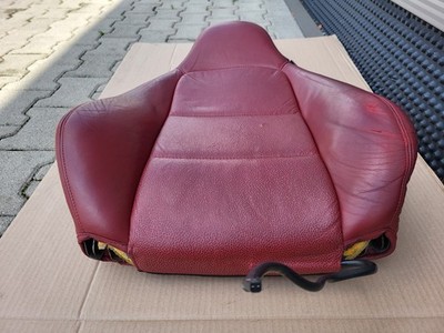 BMW Z3 Roadster Fahrer Sitz Oberteil Leder rot Rückenlehne Polster Sitzheizung – Bild 14