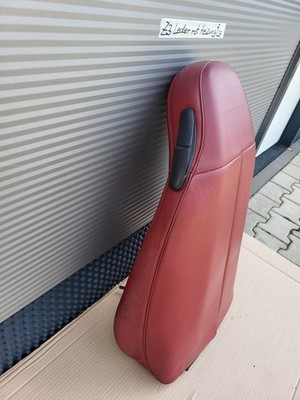 BMW Z3 Roadster Fahrer Sitz Oberteil Leder rot Rückenlehne Polster Sitzheizung – Bild 17