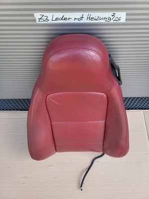 BMW Z3 Roadster Fahrer Sitz Oberteil Leder rot Rückenlehne Polster Sitzheizung – Bild 2