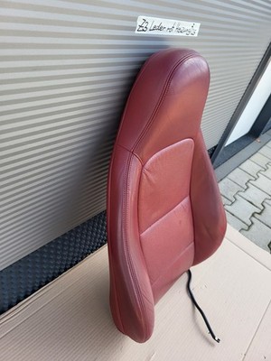 BMW Z3 Roadster Fahrer Sitz Oberteil Leder rot Rückenlehne Polster Sitzheizung – Bild 4