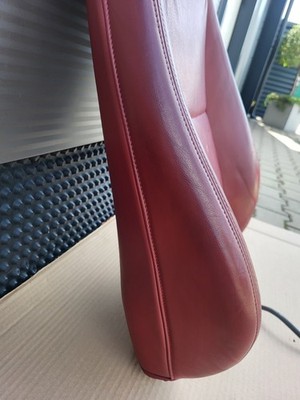 BMW Z3 Roadster Fahrer Sitz Oberteil Leder rot Rückenlehne Polster Sitzheizung – Bild 5