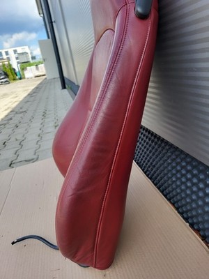 BMW Z3 Roadster Fahrer Sitz Oberteil Leder rot Rückenlehne Polster Sitzheizung – Bild 6