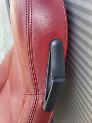 BMW Z3 Roadster Fahrer Sitz Oberteil Leder rot Rückenlehne Polster Sitzheizung – Bild 7