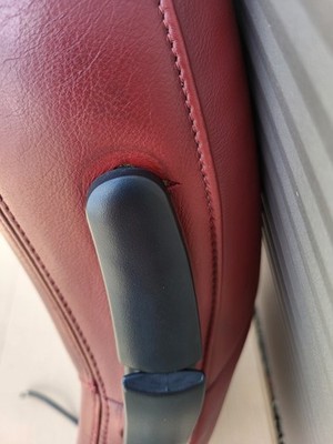 BMW Z3 Roadster Fahrer Sitz Oberteil Leder rot Rückenlehne Polster Sitzheizung – Bild 8