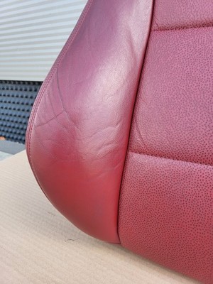 BMW Z3 Roadster Fahrer Sitz Oberteil Leder rot Rückenlehne Polster Sitzheizung – Bild 9