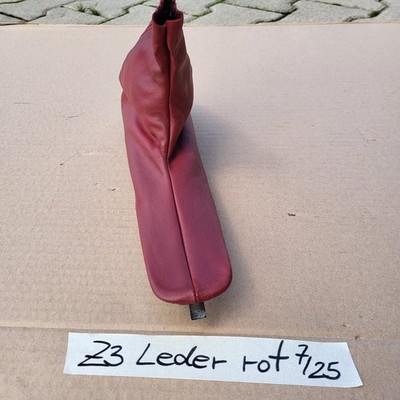 BMW Z3 Roadster Abdeckung für Handbremshebel Leder Sack Handbremse RHD Rot – Bild 4