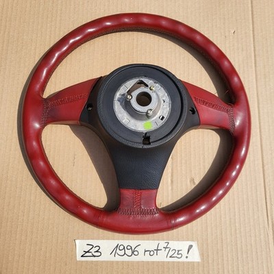 BMW E31 E34 E36 E39 Z3 Lenkrad 1093354 Leder Lenker Rot + Fahrer Airbagmodul – Bild 12