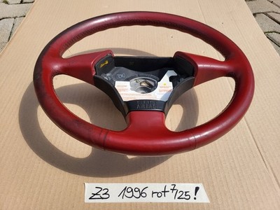 BMW E31 E34 E36 E39 Z3 Lenkrad 1093354 Leder Lenker Rot + Fahrer Airbagmodul – Bild 3