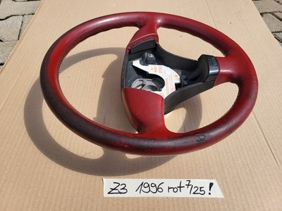 BMW E31 E34 E36 E39 Z3 Lenkrad 1093354 Leder Lenker Rot + Fahrer Airbagmodul – Bild 4