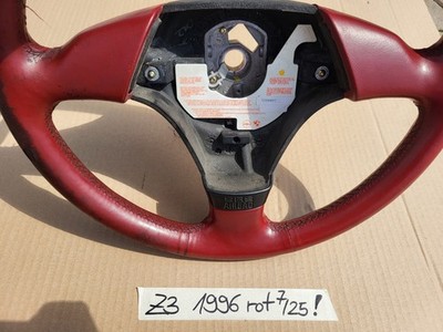 BMW E31 E34 E36 E39 Z3 Lenkrad 1093354 Leder Lenker Rot + Fahrer Airbagmodul – Bild 8