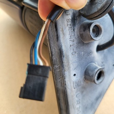 BMW E36 Limousine Touring Außen Seiten Spiegel Blau + Motor OHNE Spiegelglas – Bild 7