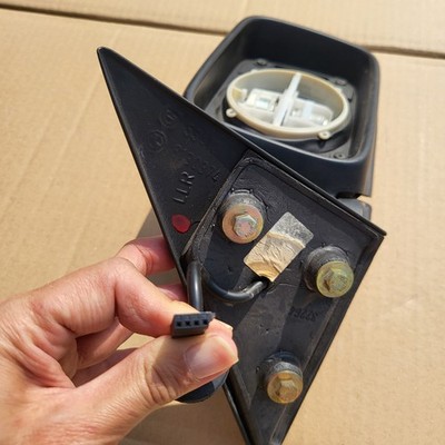 BMW E36 Cabrio Coupe Außen Seiten Spiegel Schwarz + Motor OHNE Spiegelglas – Bild 7