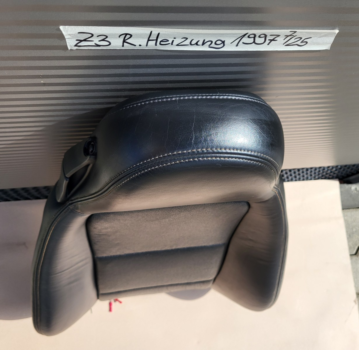 BMW Z3 Roadster Beifahrer Sitz Oberteil  Leder Rücken Lehne Polster Heizung – Bild 11