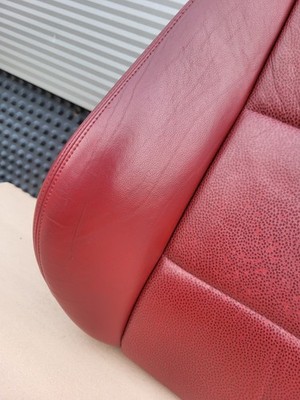 BMW Z3 Beifahrer Sitz Oberteil Leder rot Rückenlehne Polster Sitzheizung – Bild 10