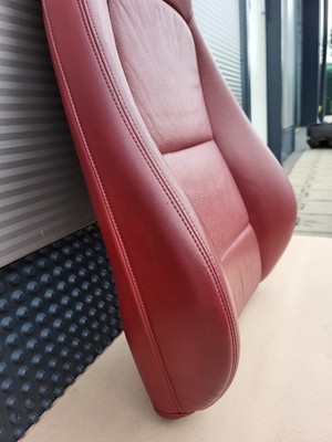 BMW Z3 Beifahrer Sitz Oberteil Leder rot Rückenlehne Polster Sitzheizung – Bild 9