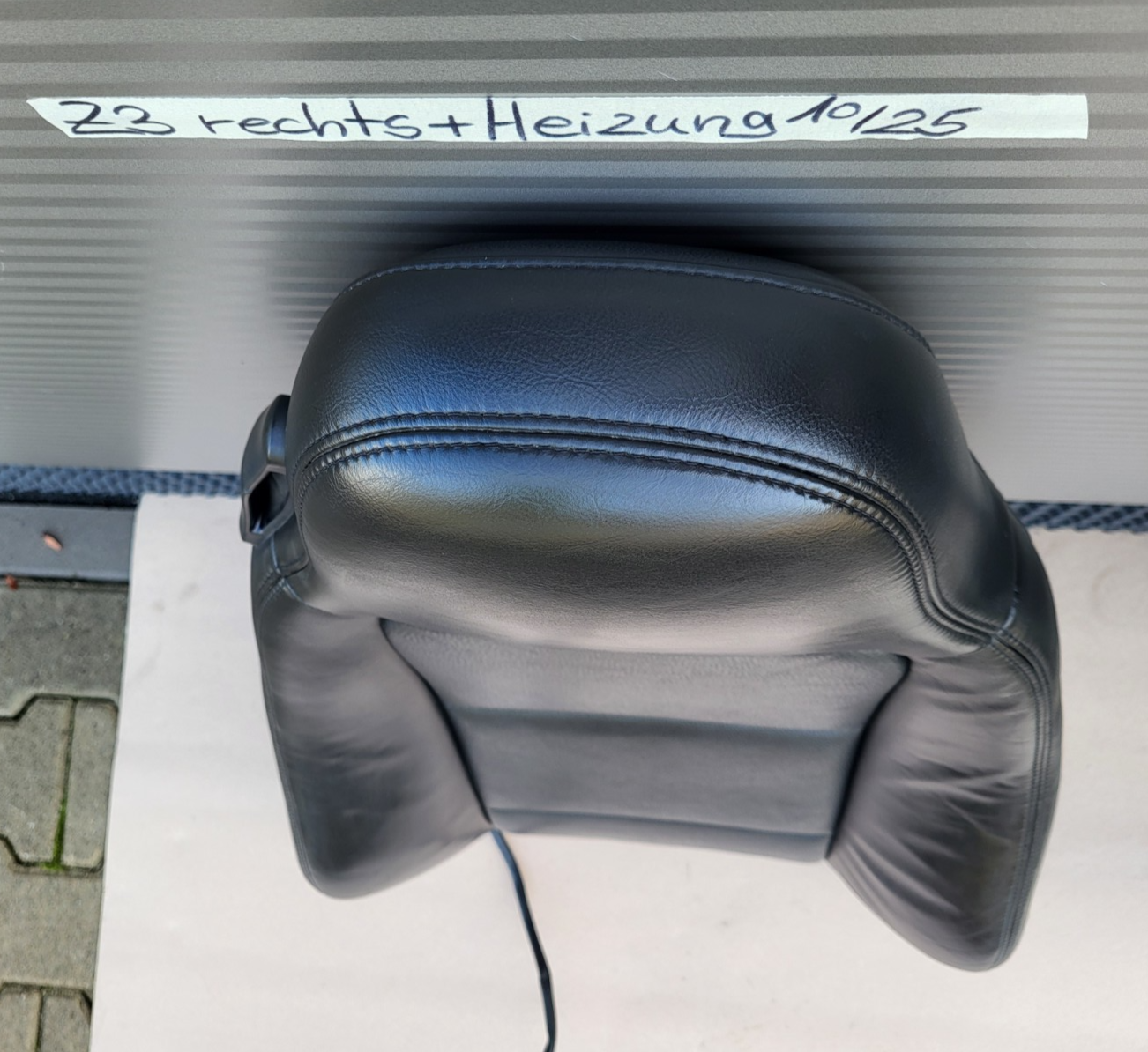 BMW Z3 Roadster Beifahrer Sitz Oberteil  Leder Schwarz Bezug + Polster + Heizung – Bild 9