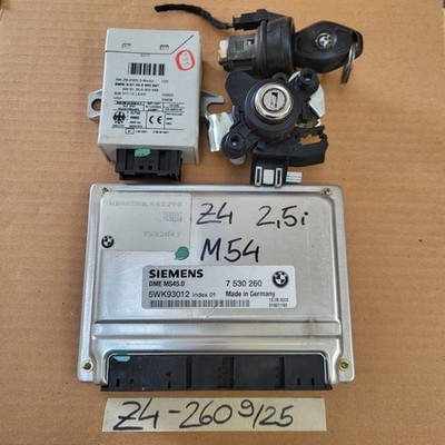 BMW Z4 E85 Motor Steuergerät 7530260 EWS Modul Zündschloss Schlüssel 2,5i  M54 – Bild 1
