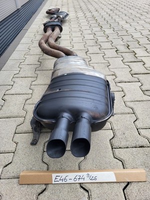 BMW E46 Auspuff Endschalldämpfer Endtopf + Mittelschalldämpfer 7502674 ABHOLUNG – Bild 2