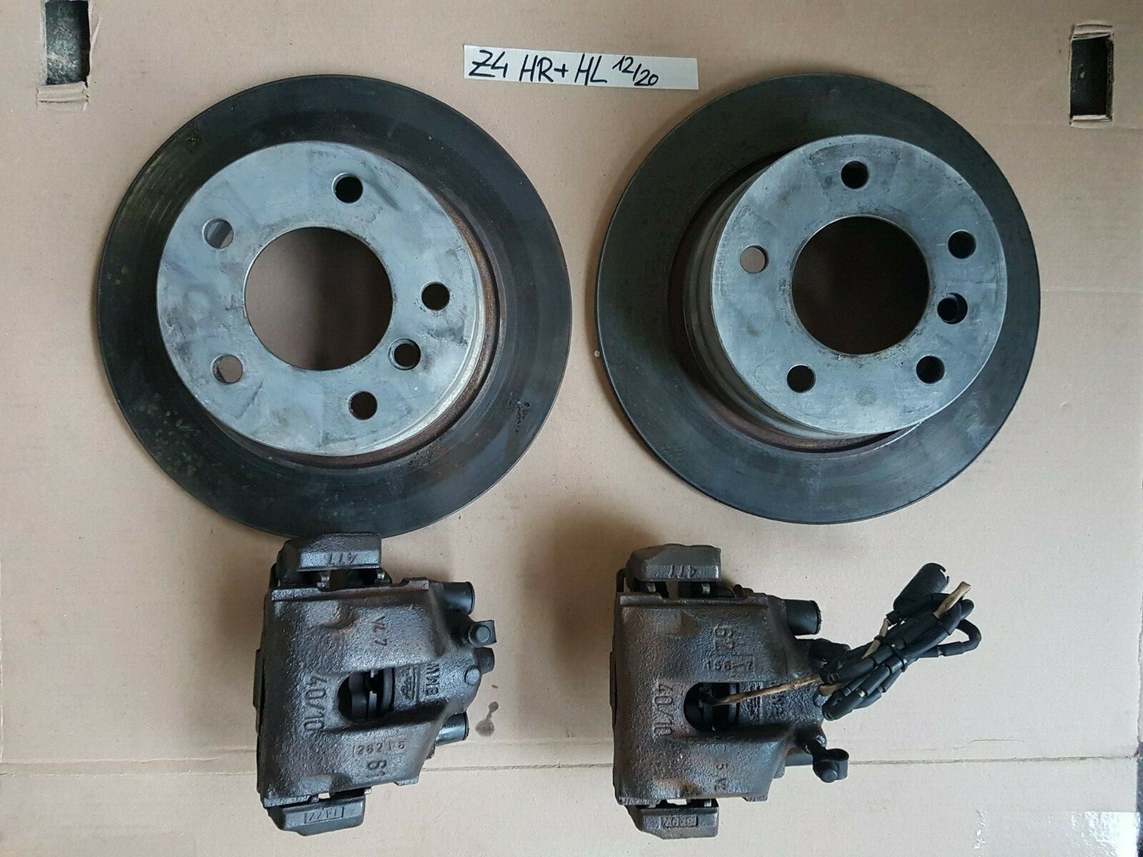original BMW Z4 E85 Bremsscheiben Bremssattel Bremsbeläge hinten rechts + links 
