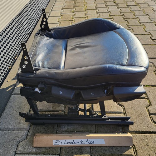 BMW Z4 E85 Beifahrer Sitz Unterteil Leder Schwarz + Gestell Schiene Manuell 