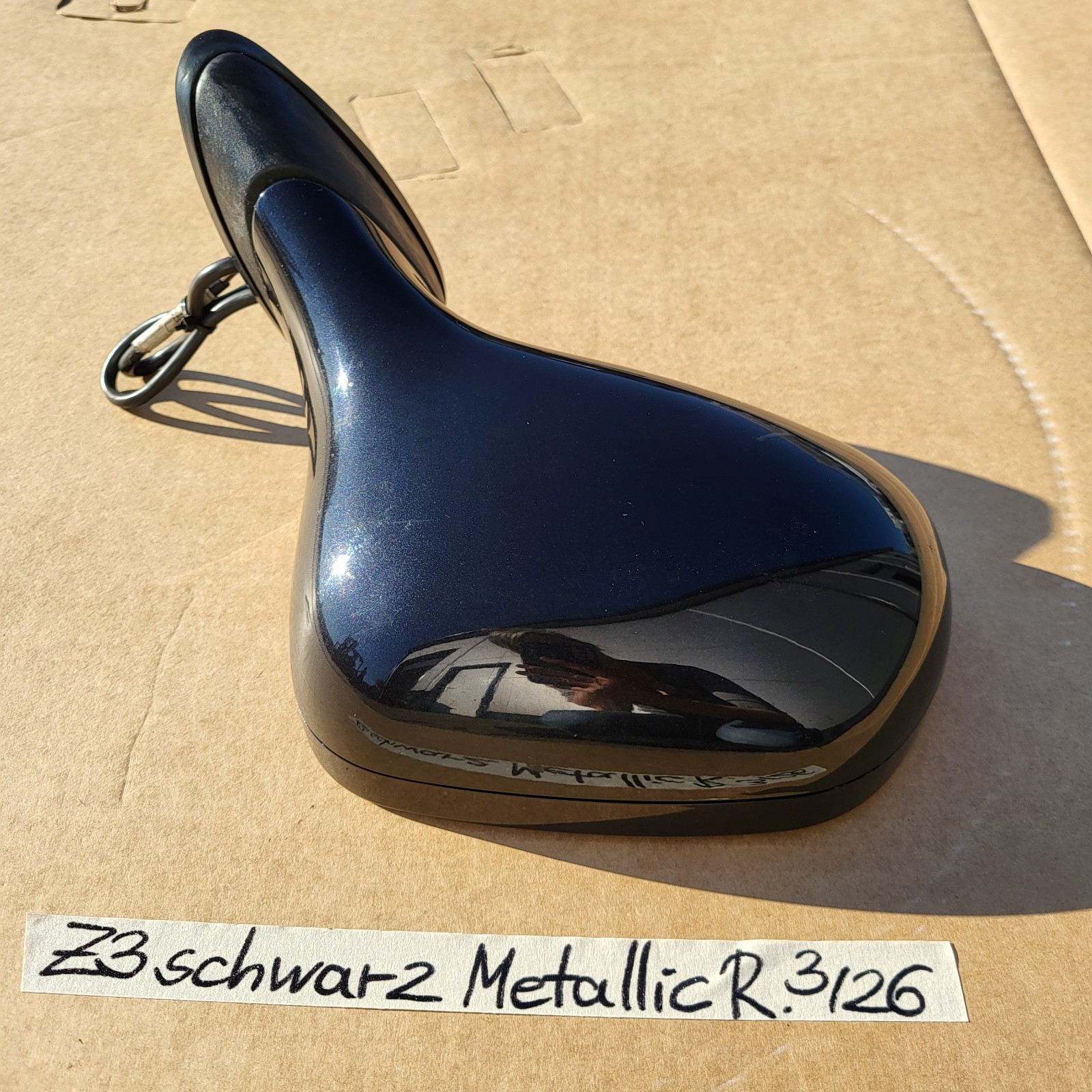 BMW Z3 Roadster + Coupe Seiten Außen Spiegel Glas Motor RECHTS Schwarz Metallic – Bild 3