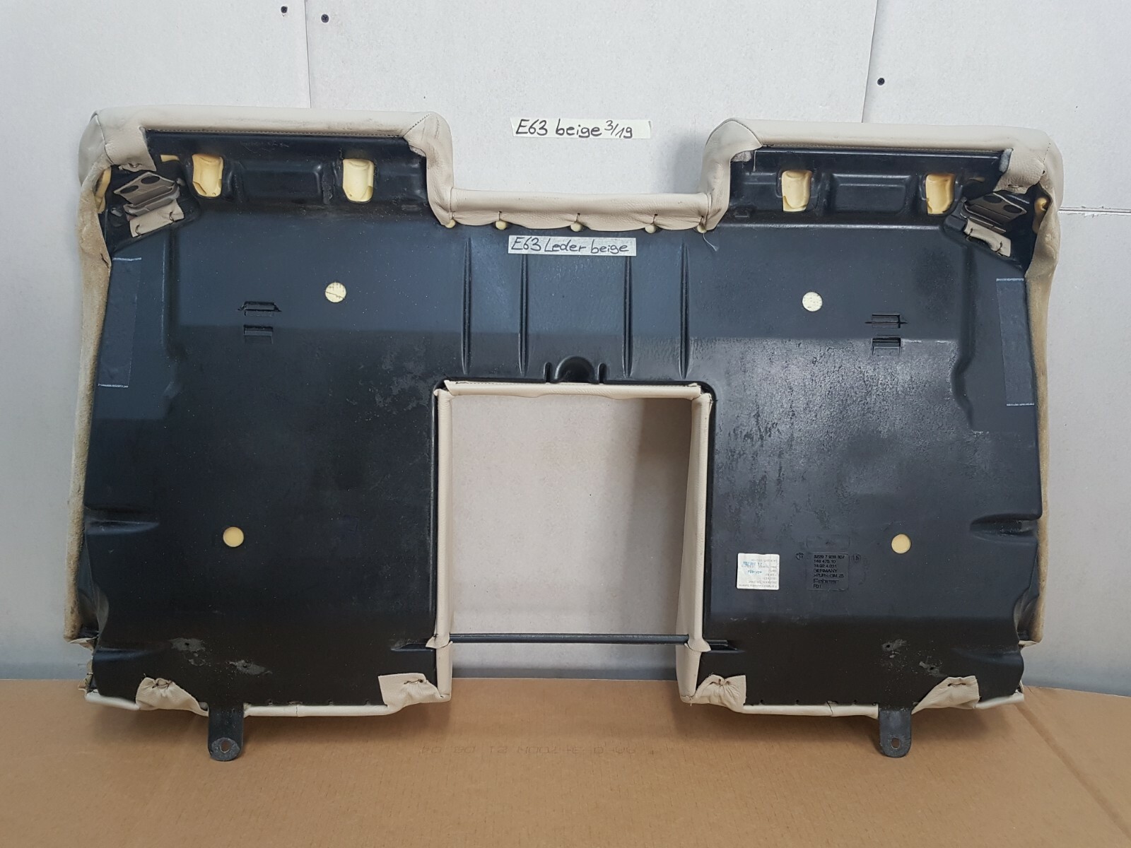 BMW 6er E63 Leder Sitz Rücksitzbank beige Rückbank Oberteil ohne Kopfstützen