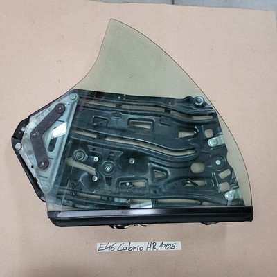 Original BMW E46 Cabrio Fensterheber Mechanismus + Motor + Scheibe Hinten RECHTS
