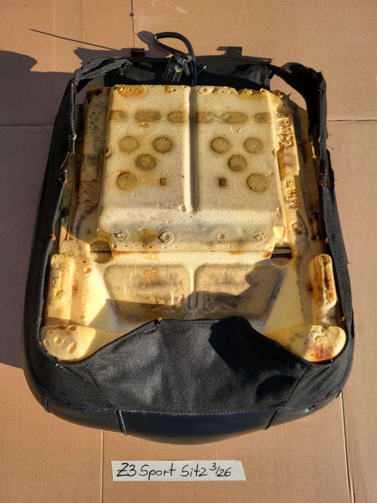 BMW Z3 Roadster Fahrer Sport Sitz Unterteil Leder Oregon schwarz Sitzheizung – Bild 7