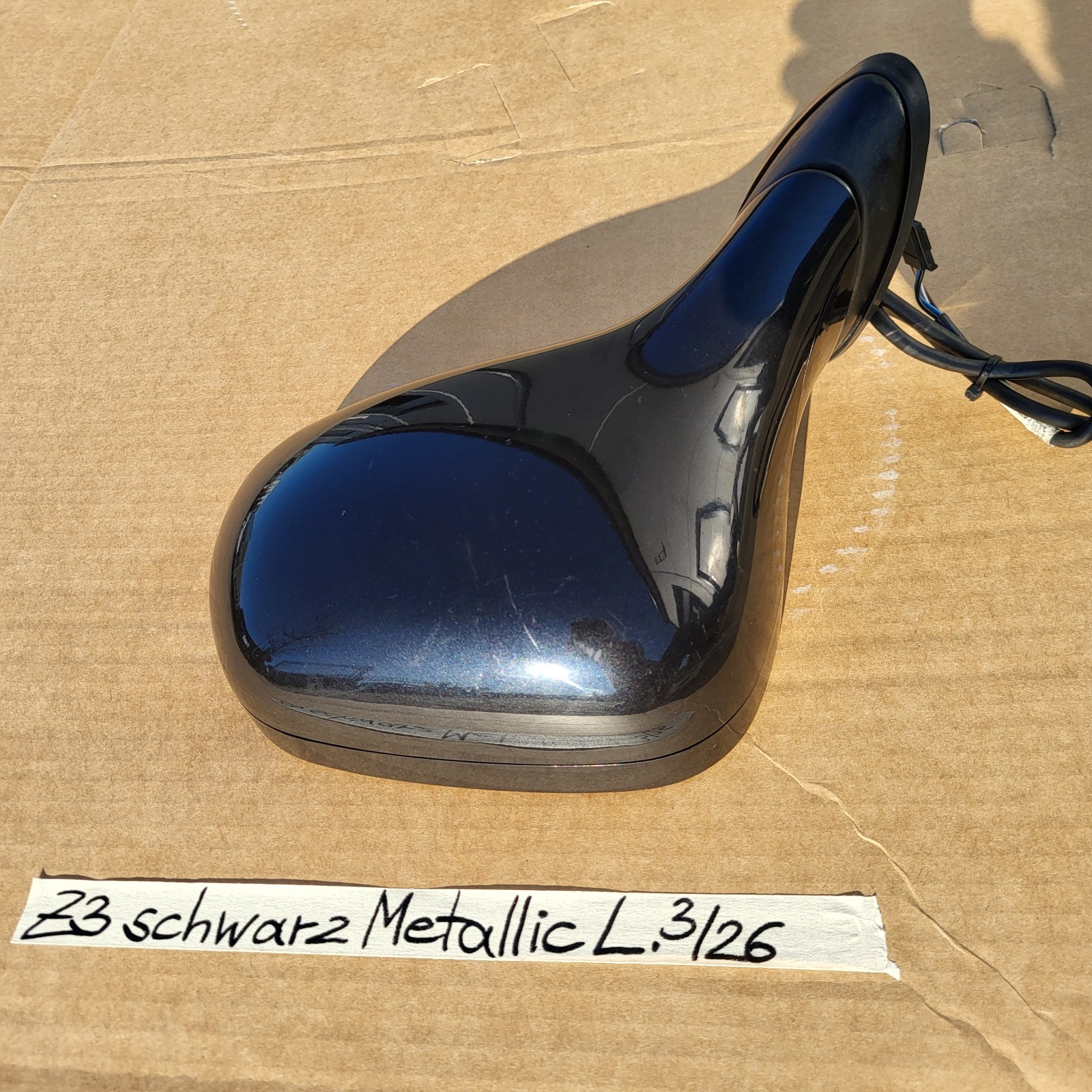 BMW Z3 Roadster + Coupe Seiten Außen Spiegel Glas Motor LINKS Schwarz Metallic – Bild 5