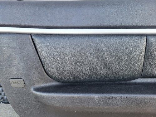 BMW Z3 Tür Verkleidung Leder Schwarz LINKS + Griff + Chrom Leiste Airbag-Klappe