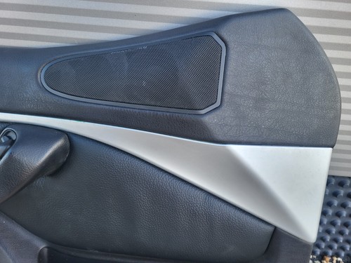 BMW Z3 Tür Verkleidung Leder Schwarz LINKS + Griff + Chrom Leiste Airbag-Klappe