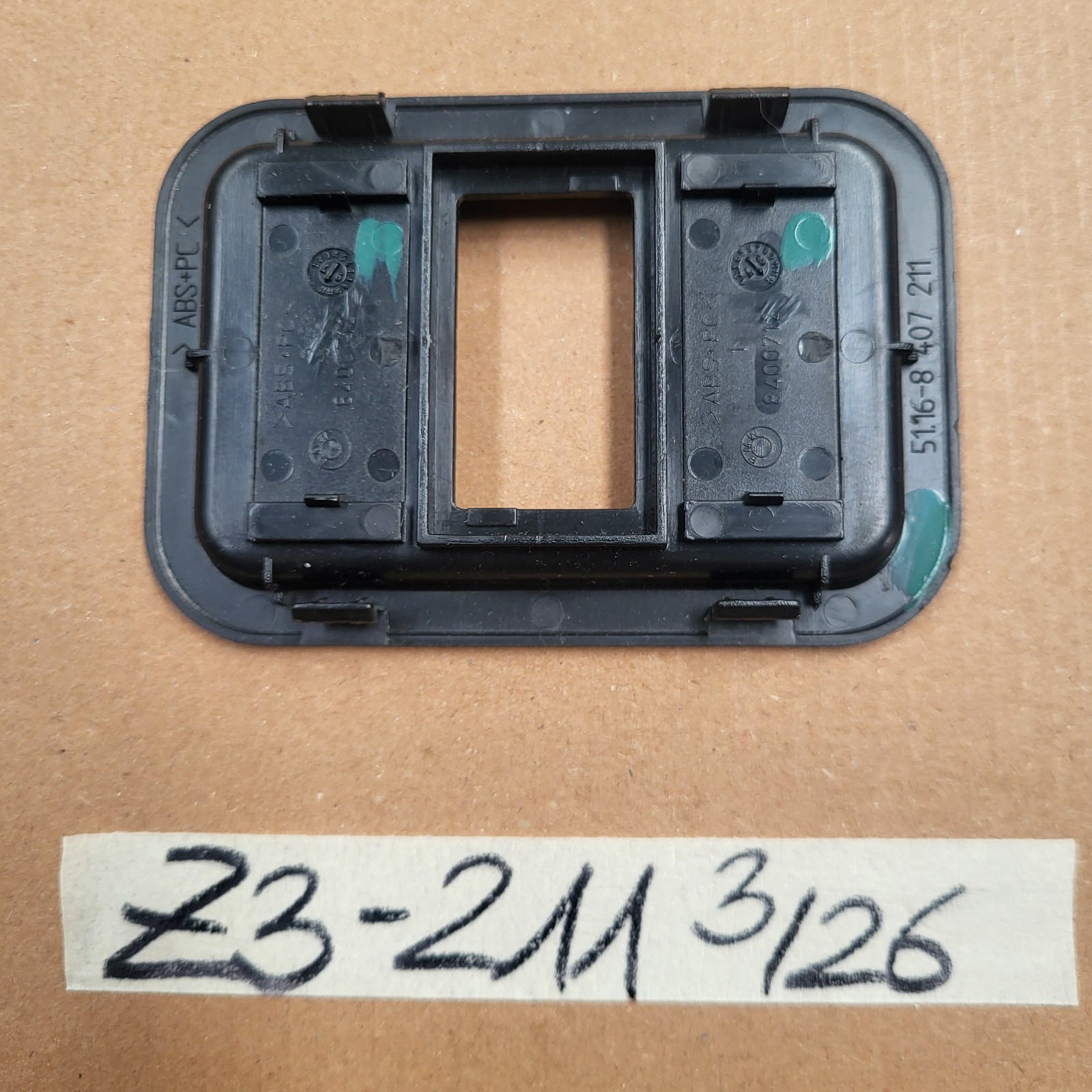 BMW Z3 Schalter Einbau Rahmen 8407211 + Blende Abdeckung 8400712 Blindstopfen