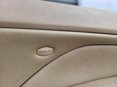 BMW E46 Cabrio Coupe Türverkleidung Leder Beige LINKS Harman Kardon Griff Blende
