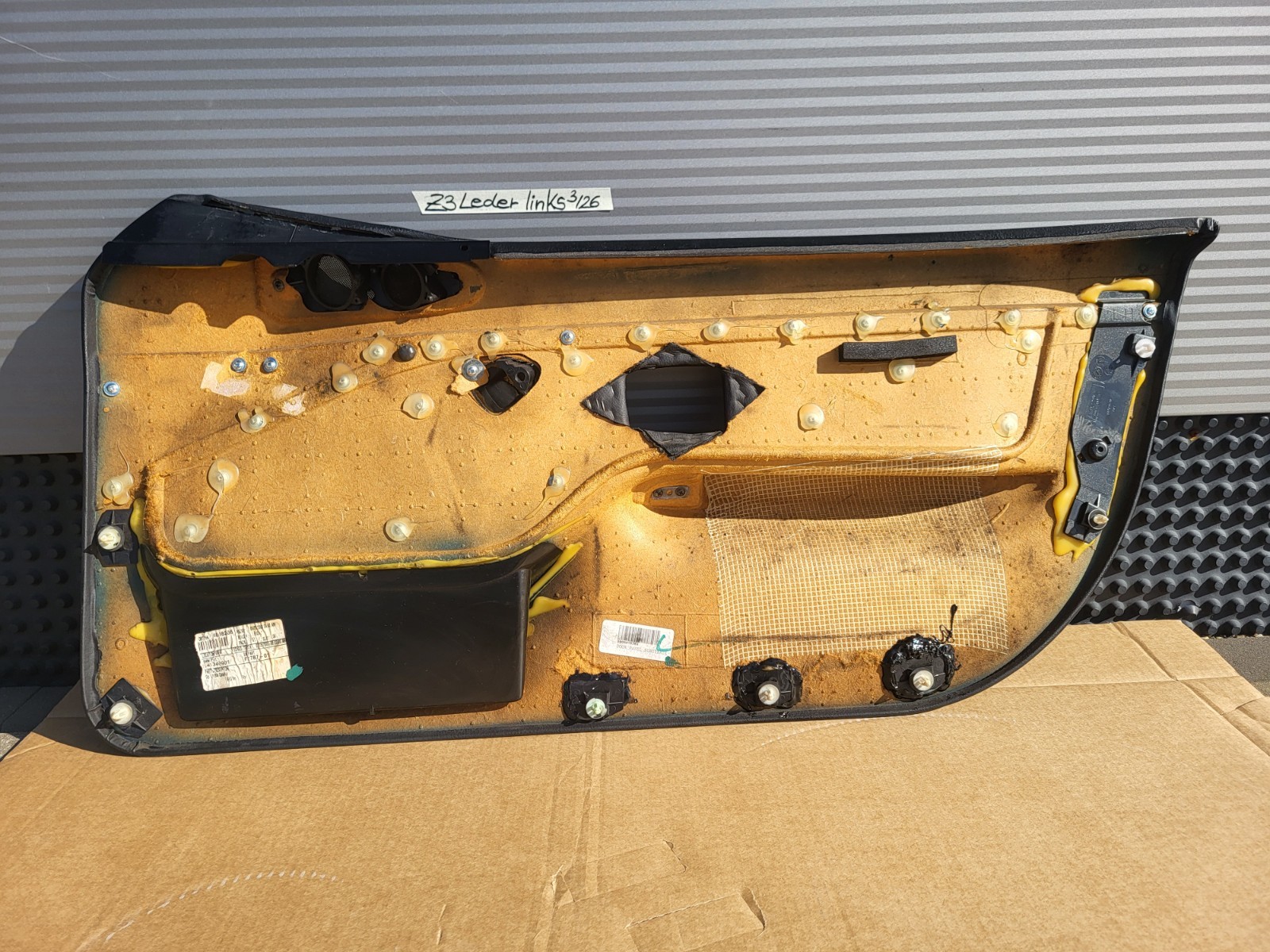 BMW Z3 Roadster Coupe Tür Verkleidung Türtafel Leder Schwarz LINKS + Tür Griff